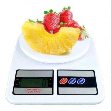 Imagem de Balança Digital Cozinha De Precisão 10Kg Nutrição E Dieta Sf400 - Bela