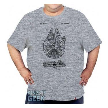 Imagem de Camiseta Plus Size Millenium Falcon Star Wars Han Solo Geek - King Of