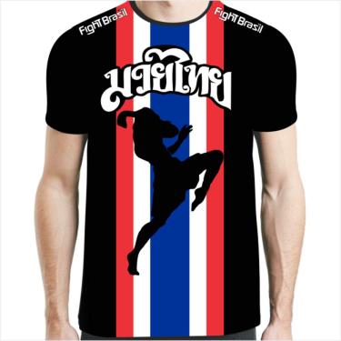 Imagem de Camisa Camiseta Tailândia Nak Muay Flag - Fb-2034 - Preta - PP