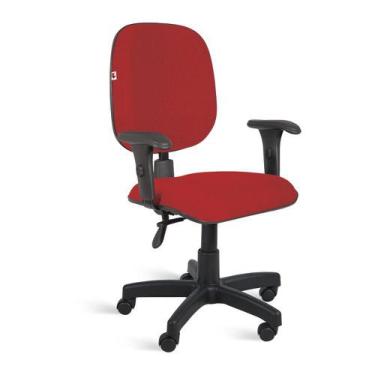Imagem de Cadeira Diretor Back System Braços Tecido Vermelho - Ideaflex