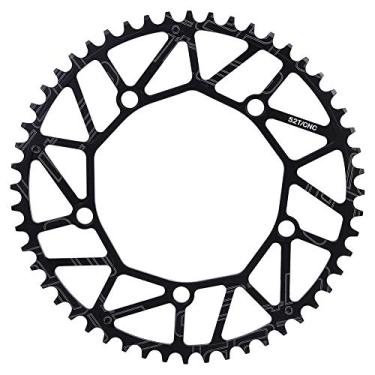 Imagem de Boas placas de pedivela de roda de bicicleta em liga de alumínio Compatibilidade forte Bicicleta de estrada de alta resistência, peso leve e alta resistência axial para(52T)
