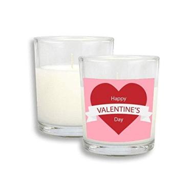 Imagem de Cera de incenso perfumada de vidro para velas Happy Valentine's Day Pink Red White