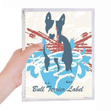 Imagem de Caderno Graffiti Street com estampa de arte vermelha e azul com folhas soltas para diário recarregável