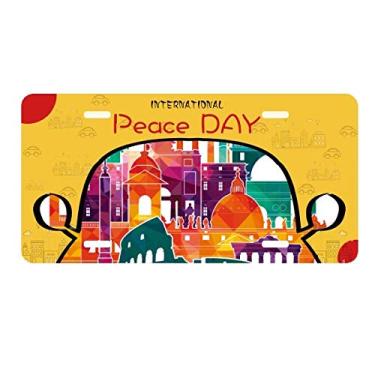 Imagem de DIYthinker Itália Roma Paisagem Alfândega Placa Placa Etiqueta Carro Decoração Dia da Paz