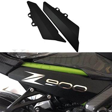 Imagem de NBX- placa de cobertura de painel lateral de carenagem de alumínio compatível com Kawasaki Z900 2017 preto fosco