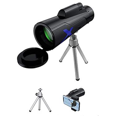 Imagem de Telescópio monocular, BAK4 Prism 12X50 HD Monóculo para smartphone com suporte de telefone Tripé Presentes para adultos para observação de pássaros ao ar livre, caminhada, acampamento, viagem