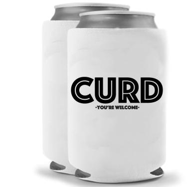 Imagem de Curd | Conjunto de dois (2) | Coolers Can | Naughty Inapropriado Crude Funny - Coolies | Huggies Hugger | Suporte isolado para bebidas para festas piadas (rosa)
