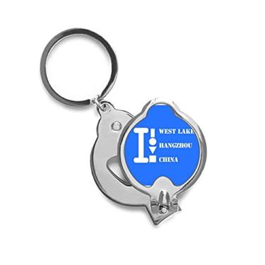 Imagem de Cortador de unhas West Lake Hangzhou China Art Deco presente moderno cortador de unhas de dedo tesoura de aço inoxidável