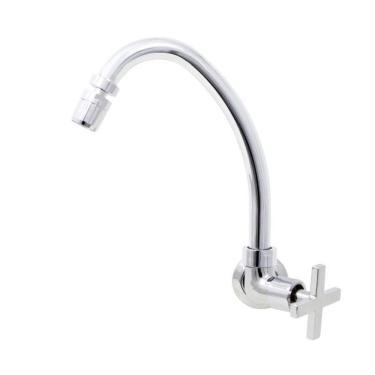 Imagem de Torneira Cozinha De Parede Cromada C29 Arejador Articulado