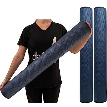 Imagem de KIt 2 Rolos Massagem Liberação Miofascial 90x12cm Azul Marinho DF1071 Dafoca Sports