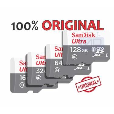 Imagem de Cartão De Memória Sandisk 100% Original Ultra 32Gb 64Gb 128Gb 100Mb/S
