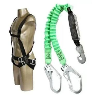 Imagem de Kit Cinto Segurança 3 Argolas Com Talabarte Y Elastizado