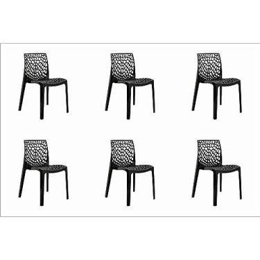 Imagem de Conjunto 6 Cadeiras Gruv Rivatti Móveis Preto