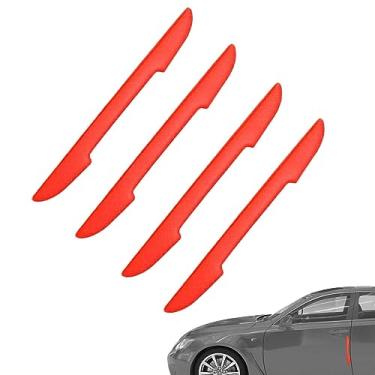 Imagem de Sinal reflexivo da porta do carro - Automotive Door Guards Signs Reflective Protection Stickers | Acessórios para carros, adesivo visibilidapara portas, carcaça do Xiaofeigun