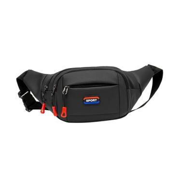 Imagem de Vaveren Pochete para homens e mulheres, bolsa de cintura com alça ajustável para treino ao ar livre, corrida casual, caminhada, preto