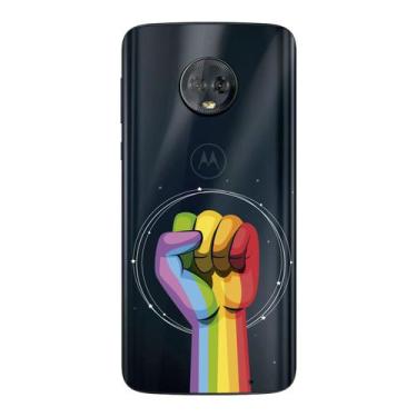 Imagem de Capa Case Capinha Samsung Galaxy Moto G6 Plus Arco Iris Luta - Showcas