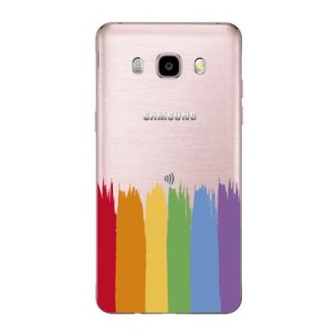 Imagem de Capa Case Capinha Samsung Galaxy  J5 2016 Arco Iris Pinceladas - Showc
