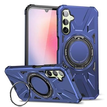 Imagem de Estojo Fino Compatible with Samsung Galaxy A14 4G/5G Case,TPU+PC Two-layer Drop Protection Case, Heavy-Duty Protective Case Compatible with MagSafe Wireless Charging Case Kickstand Cover. (Size : Blu