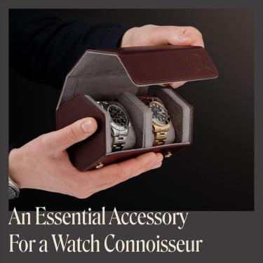 Imagem de Estojo de couro WWATCHBANDS para homens Hexagon Single