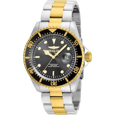 Imagem de Relógio Masculino Invicta Pro Diver, Dois Tons Dourado (Modelo: 22057, 22058, 22062, 22063), Cinza, 22057