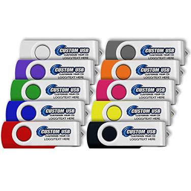 Imagem de USB com logotipo personalizado 256 MB pacote com 100 unidades flash personalizadas Flash drives em massa 100 unidades USB 256 MB cartão de memória USB personalizado (pacote com 100 256 MB, cores mistas)