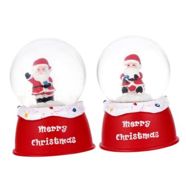 Imagem de ABOOFAN 2 Unidades bola de cristal de natal globos de neve natal decorações de festa mexicana globo de neve do Papai Noel globos de neve de natal globos de natal inverno bola de neve Vidro
