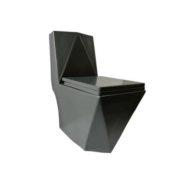 Imagem de Vaso Sanitário Monobloco Caixa Acoplada Privada Monaco Cinza