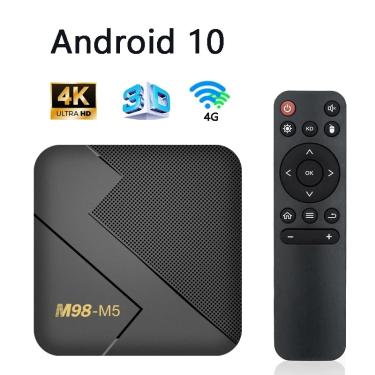 Imagem de M98 e M5 Android 10 TV Box  3228A  4G  HD  4K  3D Set-Top Box  Media Player  Home Theater  Smart TV
