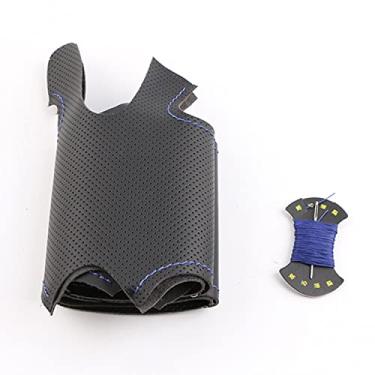 Imagem de Capa de volante automotiva faça você mesmo, adequada para Renault Kadjar Koleos Megane Talisman Scenic Espace 2015-2018 (1 linha azul)