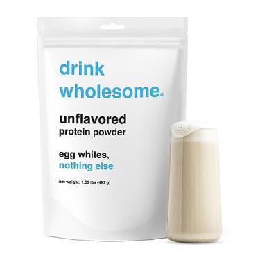 Imagem de drink wholesome Unflavored Egg White Protein Powder | Easy to Digest & Gut Friendly | Simple Ingredients | Minimally Processed | Additive Free | Dairy Free | Lactose Free | Gluten Free