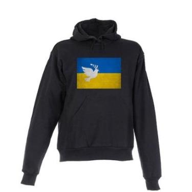 Imagem de Blusa De Frio Moletom Ucrania Bandeira Infantil-Unissex