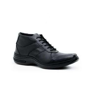 Imagem de Sapato social bota masculina ortopédica de couro legitimo confort-Masculino