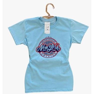 Imagem de Camiseta Feminina Baby Look Algodão New York United States-Feminino