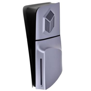 Imagem de Adequado para case de versão de disco PS5 Slim, painel com aberturas de resfriamento, capa protetora anti-riscos e à prova de poeira, painéis laterais de reposição ABS (ABS-cinza)