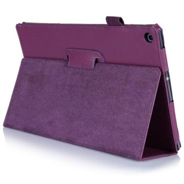 Imagem de Capa para Sony Xperia Tablet Z2 10.1 SGP511 SGP512 SGP521 SGP541 SGP551, capa ultrafina de couro PU leve para Sony Xperia Z2 10.1 SOT21 SO-05F (roxo)