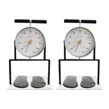 Imagem de Kit 2 Dinamômetro Analógico Circular Faixa 0 A 200Kgf Força Graduação 1Kg Aço Alumínio Dorsal Instrutherm
