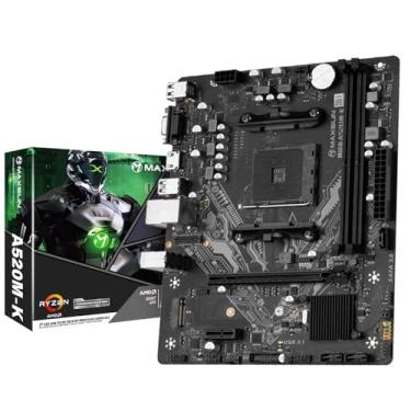 Imagem de Placa-Mãe para jogos maxsun A520M-K, Suporte para GPUs Ryzen 3000-5000, AMD AM4, DDR4, PCIe 3.0 x16, SATA 3.0 6Gb/s, Slot SSD M.2, Portas USB 3.2 Gen1, HDMI & VGA