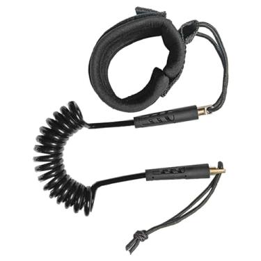 Imagem de Dynwave de prancha de surf alça de pulso enrolado stand up paddle board corda de segurança para esqui aquático barco de borracha, preto