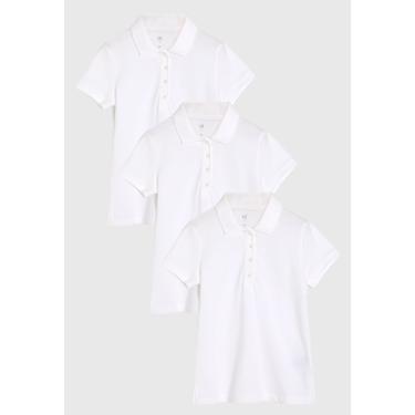 Imagem de Infantil - Kit Camisa 3pçs Polo GAP Lisa Branca GAP 484047 menina