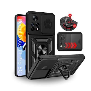 Imagem de Capa Capinha Armor Anti Choque Ring Para Redmi Note 11 Pro 5G (Tela 6.67) + Anel Giratório + Proteção De Câmera - Proteção Militar