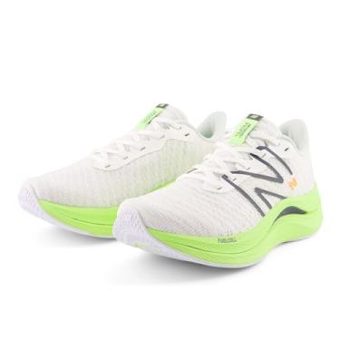 Imagem de New Balance Tênis de corrida feminino Fuel Cell Propel V4, Branco/Branco-Limão Branqueado/Grafite, 6 Wide
