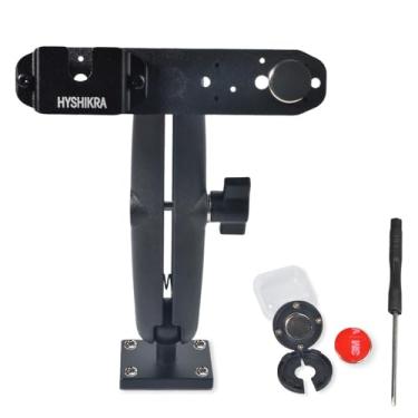 Imagem de HYSHIKRA Suporte universal para microfone Walkie-Talkie e CB, suporte de rádio com parafuso autorroscante com kit magnético de microfone móvel para Baofeng Cobra Yaesu Midland Motorola