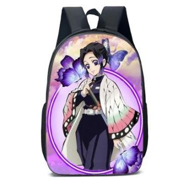Imagem de MOCHILA ESCOLA INFANTIL JUVENIL ANIME MENINA COM BORBOLETAS EM VOLTA-Unissex