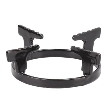 Imagem de Suporte Wok de ferro fundido Sunicon, suporte universal antiderrapante de aço carbono Wok Pan Prevenção de fogão a gás portátil Suporte Wok para peças de reposição de fogão a gás