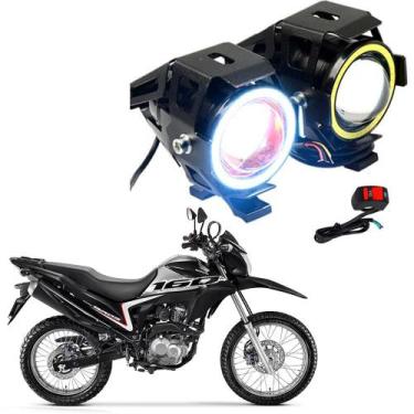 Imagem de Kit Led Farol Milha Moto Honda NXR 160 BROS 2015 Angel Eye U7 - U7Led