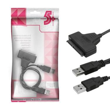 Imagem de Cabo Adaptador Conversor Y 2 Usb Para Hd Ssd Sata 2,5 Note - 5+