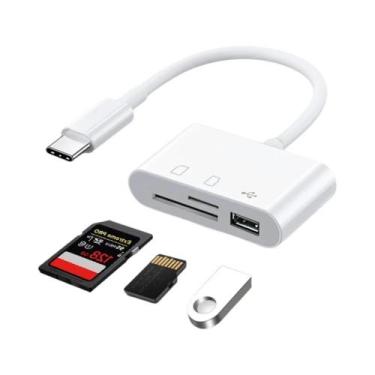 Imagem de Adaptador Micro Usb Tipo C Leitor De Cartão Sd Tf Para Macbook Samsung