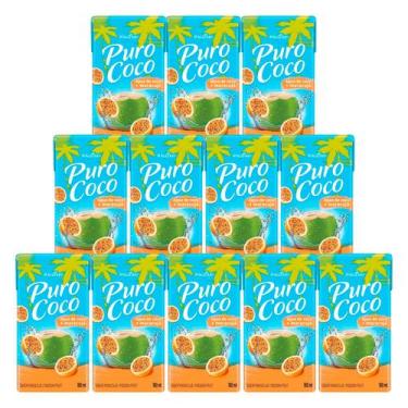 Imagem de Água de Coco Puro Coco Maracujá Maguary 180ml 12 Unidades