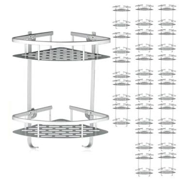 Imagem de Suporte de Shampoo Aluminio 20 unidades Sabonete Rack de Banheiro Prat