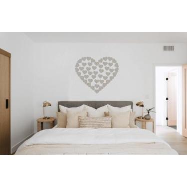 Imagem de Kit 108 Adesivos Coração Decoração Sala, Quarto - Imprimax, CINZA CLAR